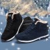 TENGOO Men Winter Snow Shoes Hiking Boots Warm Lined Wear  resistant Non Slip Cotton Shoes Lace Up Outdoor Sports Casual Ankle Shoes