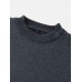 Mens Solid Color Round Neck Pullover Knitted Sweaters