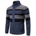 Mens Winter Knitted Cardigan Stand Collar Coat Sweater Knitwear Thick Jacket Cardigan Outwear