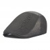 Menico Men’s Cotton Breathable Shade Short Brim Casual Retro Avant  Garde Hat Beret Flat Cap