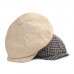 Men Cotton Plaid Pattern Casual Octagonal Hats Painter Hats Beret Flat Caps