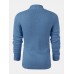 Mens Solid Color Knitted Button Up Long Sleeve Sweater Jacket