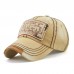 Menico Men Cotton Nostalgic Open Thread Stitching Outdoor Adjustable Sunshade Baseball Hat