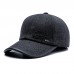 Menico Men Wool Felt Letter Print Embroidery Casual All  match Adjustable Outdoor Sunshade Baseball Caps