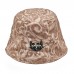 Jassy Men’s Cotton Polyester Outdoor Casual Leopard Jacquard Tie Dye Bucket Hat Street Sun Hat