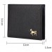 Men Horizontal Wallet Multifunctional Business Tri  fold Card Holder  Black