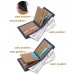 Men Horizontal Wallet Multifunctional Business Tri  fold Card Holder  Brown