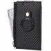 For Airtag Tracker Case Carbon Fiber Credit Card Holder Wallet  Black