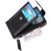 For Airtag Tracker Case Carbon Fiber Credit Card Holder Wallet  Coffee