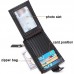 For Airtag Tracker Case Carbon Fiber Credit Card Holder Wallet  Coffee