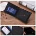 DEABOLAR Multifunctional Men Short PU Leather Wallet Multi  Card Coin Purse  Black