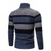 Mens Winter Knitted Cardigan Stand Collar Coat Sweater Knitwear Thick Jacket Cardigan Outwear