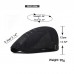 Menico Men’s Cotton Mesh Breathable Shade Short Brim Casual Retro Edgy Hat Beret Flat Cap