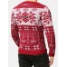 Mens Snowflake Christmas Style Graphics Long Sleeve Knitted Sweaters