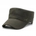 Men Cotton Embroidery Solid Color Outdoor Sunshade Casual Vintage Military Caps Flat Hats