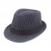 Men Cotton Striped Casual All  match Sunshade Top Hats Flat Hats